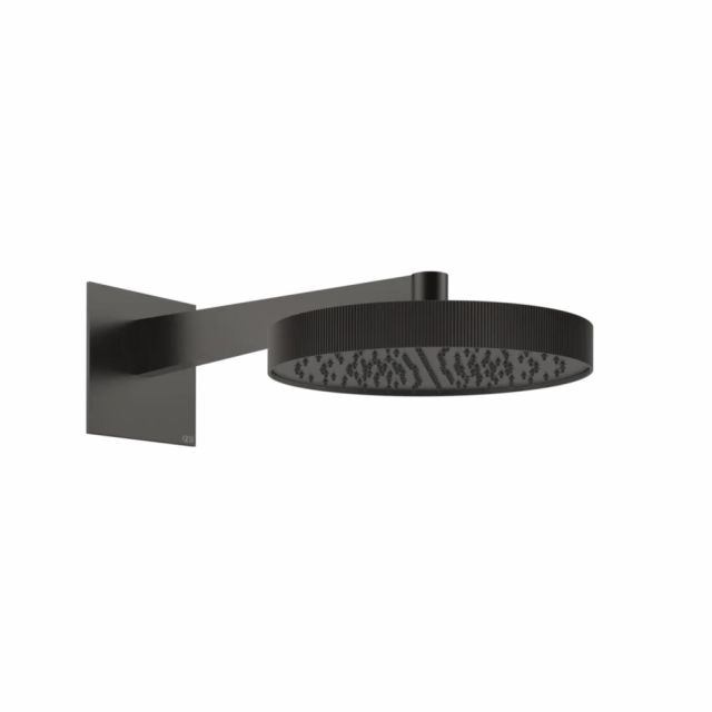 Gessi Tondo Shower Soffione a parete orientabile 63568-Black Metal Brushed PVD