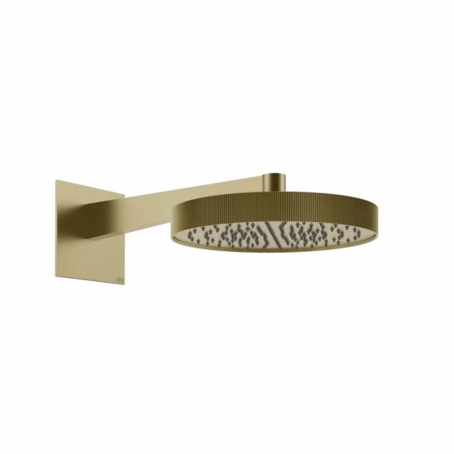 Gessi Tondo Shower Soffione a parete orientabile 63568-Brass Brushed PVD