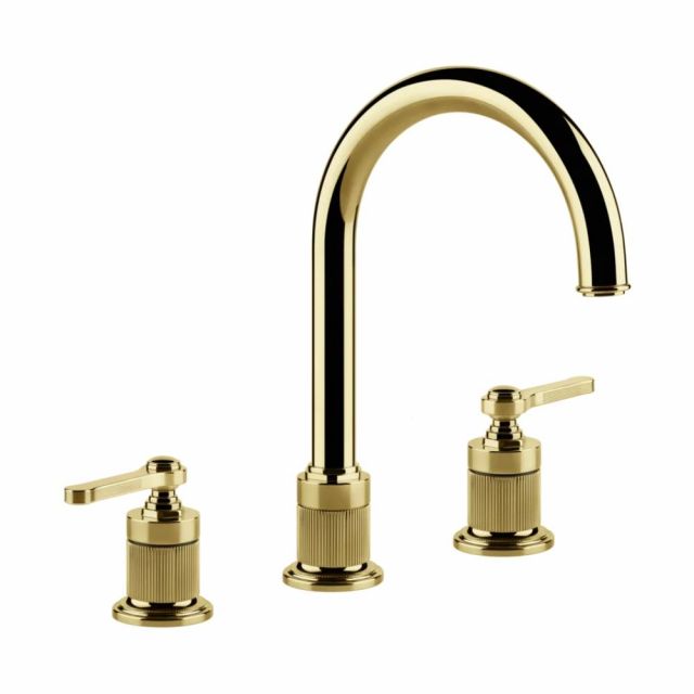 Gessi Venti20 Miscelatore 3 Fori Lavabo 65015-Gold PVD