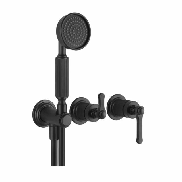 Gessi Venti20 Gruppo a Parete Doccia 65036+54139-Matte Black