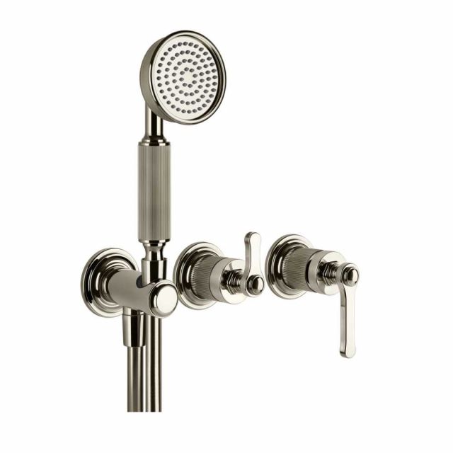 Gessi Venti20 Gruppo a Parete Doccia 65036+54139-Nickel PVD
