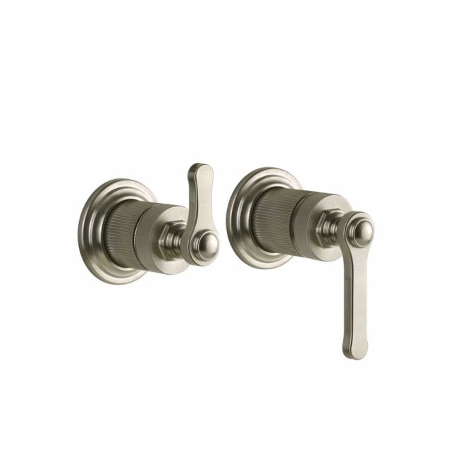 Gessi Venti20 Miscelatore a Parete Doccia 65038+54073-Finox Brushed Nickel