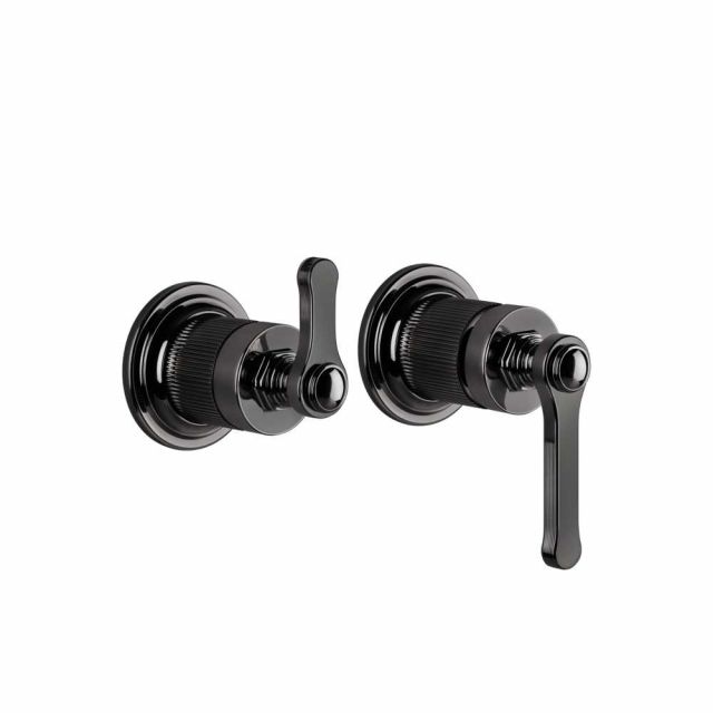 Gessi Venti20 Miscelatore a Parete Doccia 65038+54073-Black Metal PVD
