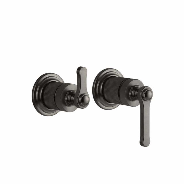 Gessi Venti20 Miscelatore a Parete Doccia 65038+54073-Black Metal Brushed PVD