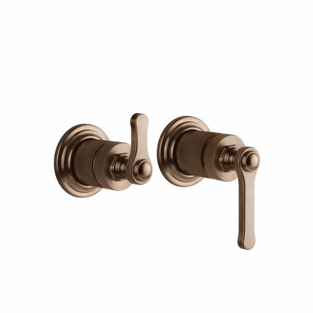 Gessi Venti20 Miscelatore a Parete Doccia 65038+54073-Copper Brushed PVD