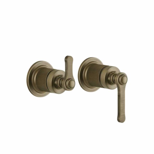 Gessi Venti20 Miscelatore a Parete Doccia 65038+54073-Antique Brass