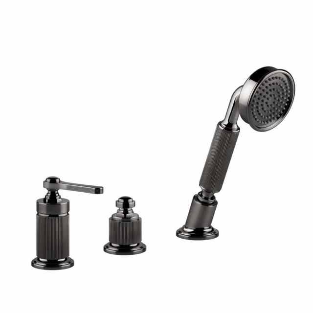 Gessi Venti20 Gruppo Bordo Vasca 65043-Black Metal PVD