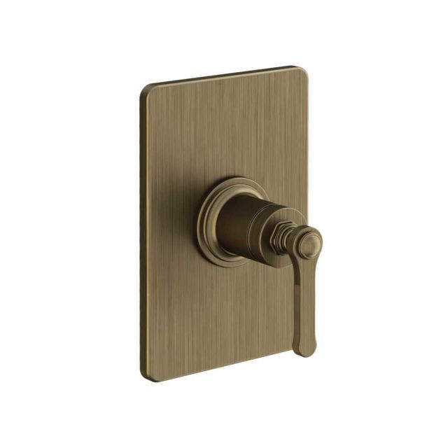 Gessi Venti20 Miscelatore Doccia a Parete 65061+44655-Antique Brass