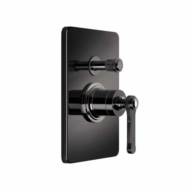 Gessi Venti20 Miscelatore Doccia a Parete 65079+44673-Black Metal PVD