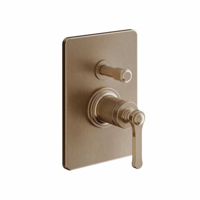 Gessi Venti20 Miscelatore Doccia a Parete 65079+44673-Copper Brushed PVD