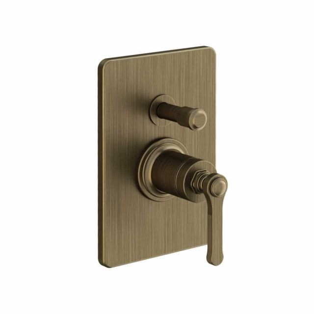 Gessi Venti20 Miscelatore Doccia a Parete 65079+44673-Antique Brass