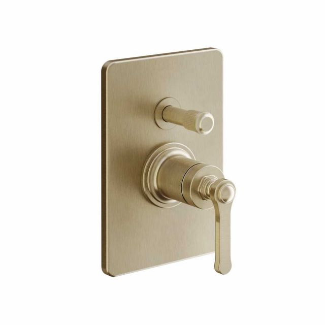 Gessi Venti20 Miscelatore Doccia a Parete 65079+44673-Warm Bronze Brushed PVD