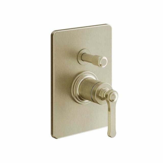 Gessi Venti20 Miscelatore Doccia a Parete 65079+44673-Brass Brushed PVD