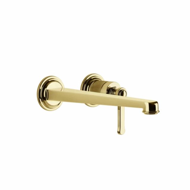 Gessi Venti20 Miscelatore a Parete Lavabo 65088+63397-Gold PVD