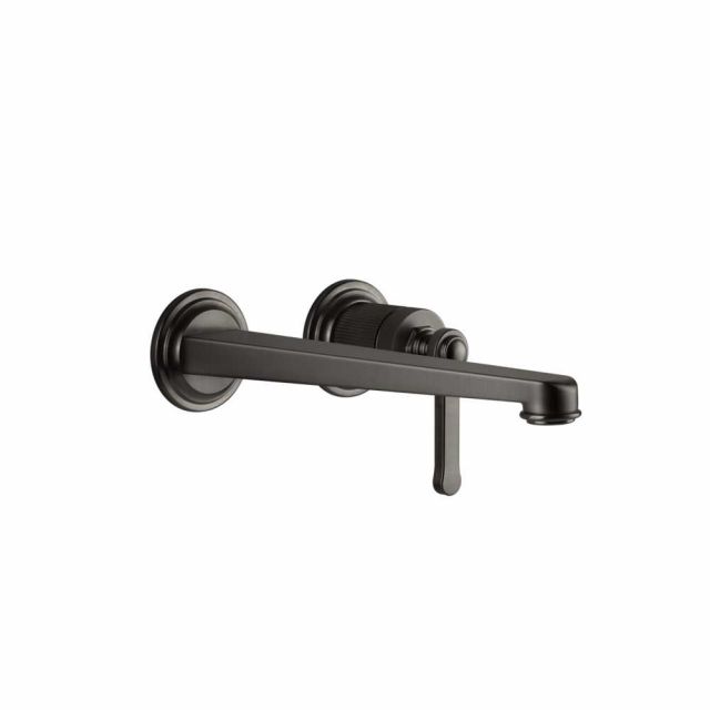 Gessi Venti20 Miscelatore a Parete Lavabo 65088+63397-Black Metal Brushed PVD