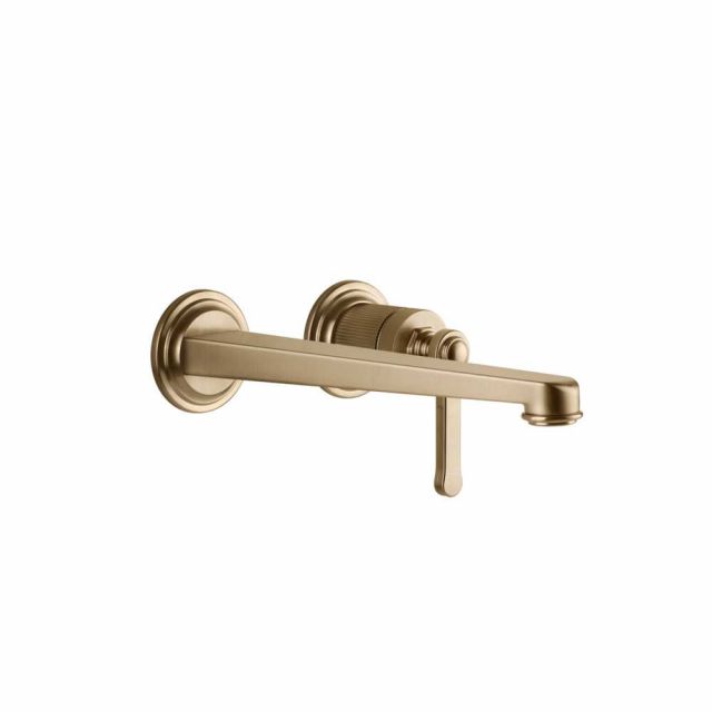 Gessi Venti20 Miscelatore a Parete Lavabo 65088+63397-Warm Bronze Brushed PVD