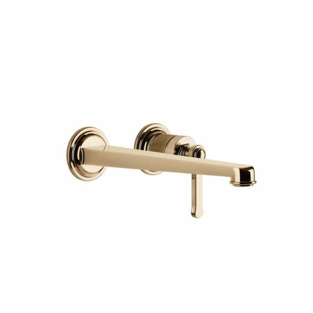 Gessi Venti20 Miscelatore a Parete Lavabo 65088+63397-Warm Bronze PVD