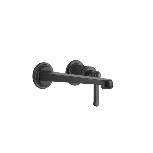 Gessi Venti20 Miscelatore a Parete Lavabo 65089+63397-Matte Black