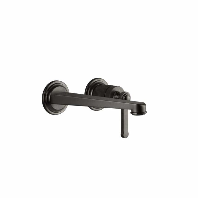 Gessi Venti20 Miscelatore a Parete Lavabo 65089+63397-Black Metal Brushed PVD