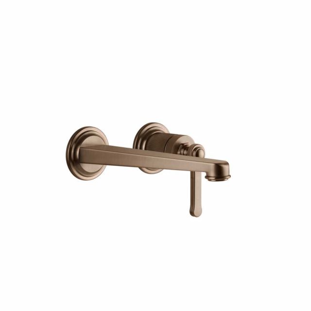 Gessi Venti20 Miscelatore a Parete Lavabo 65089+63397-Copper Brushed PVD