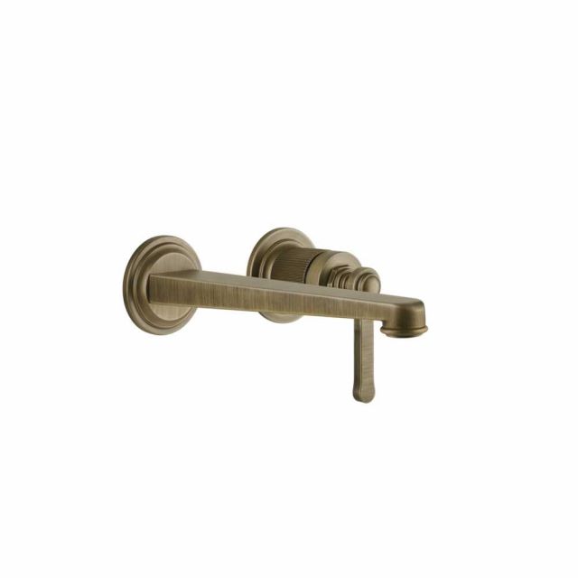 Gessi Venti20 Miscelatore a Parete Lavabo 65089+63397-Antique Brass