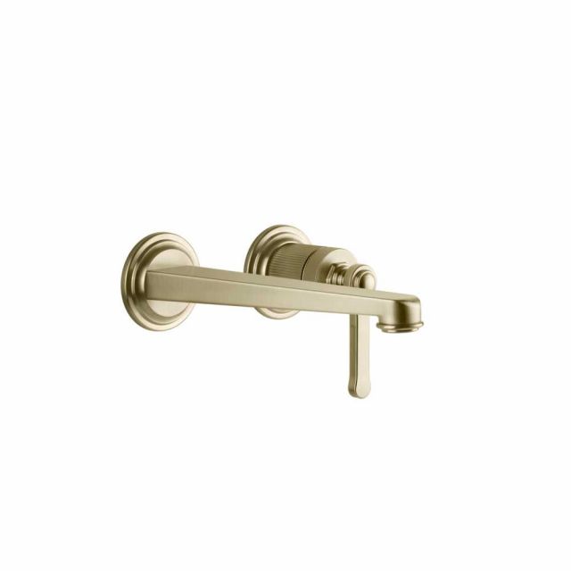 Gessi Venti20 Miscelatore a Parete Lavabo 65089+63397-Brass Brushed PVD