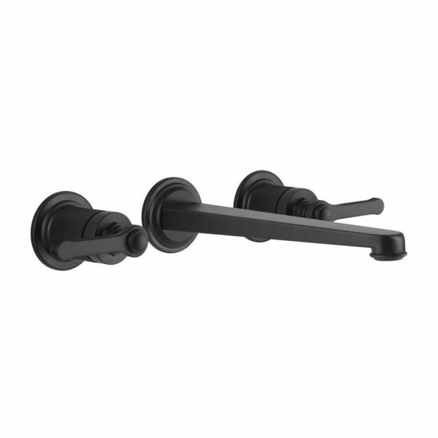 Gessi Venti20 Miscelatore a Parete Lavabo 65090+45089-Matte Black