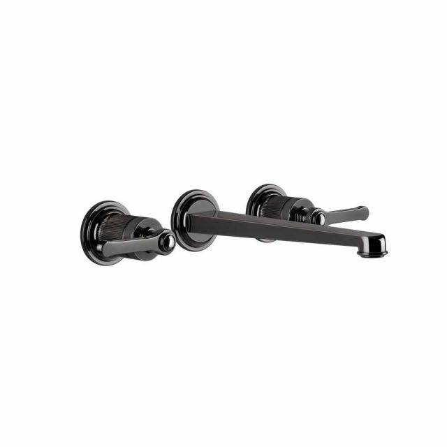 Gessi Venti20 Miscelatore a Parete Lavabo 65090+45089-Black Metal PVD