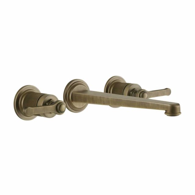 Gessi Venti20 Miscelatore a Parete Lavabo 65090+45089-Antique Brass