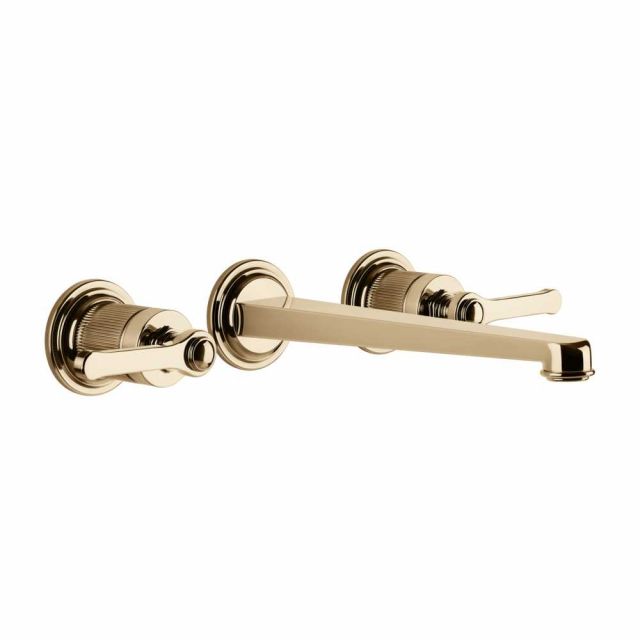 Gessi Venti20 Miscelatore a Parete Lavabo 65090+45089-Warm Bronze PVD