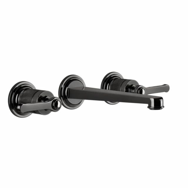 Gessi Venti20 Miscelatore a Parete Lavabo 65091+45089-Black Metal PVD