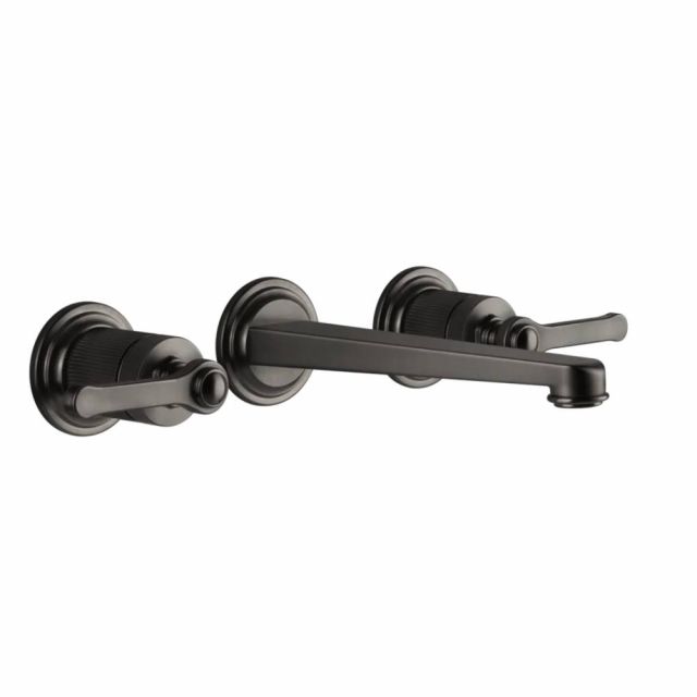 Gessi Venti20 Miscelatore a Parete Lavabo 65091+45089-Black Metal Brushed PVD