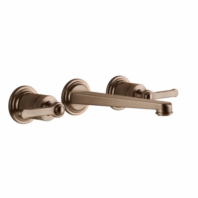 Gessi Venti20 Miscelatore a Parete Lavabo 65091+45089-Copper Brushed PVD
