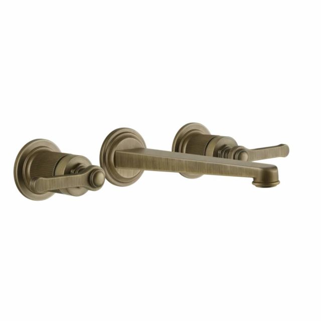 Gessi Venti20 Miscelatore a Parete Lavabo 65091+45089-Antique Brass