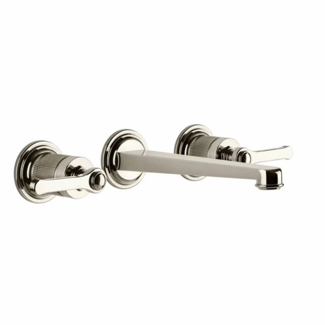 Gessi Venti20 Miscelatore a Parete Lavabo 65091+45089-Nickel PVD