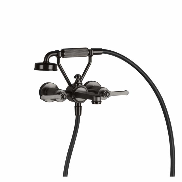 Gessi Venti20 Gruppo Vasca a Parete 65113-Black Metal Brushed PVD