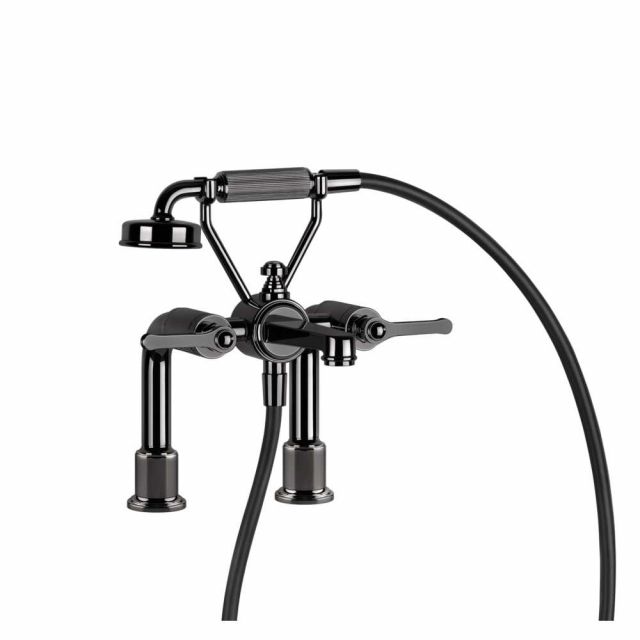Gessi Venti20 Gruppo Bordo Vasca 65115-Black Metal PVD