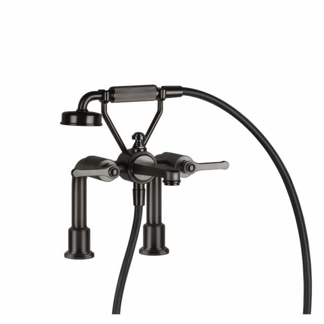 Gessi Venti20 Gruppo Bordo Vasca 65115-Black Metal Brushed PVD