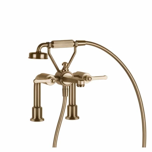 Gessi Venti20 Gruppo Bordo Vasca 65115-Warm Bronze Brushed PVD