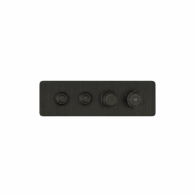 Gessi Hi-Fi Eclectic Linear Miscelatore Termostatico 65222+63011-Aged Bronze