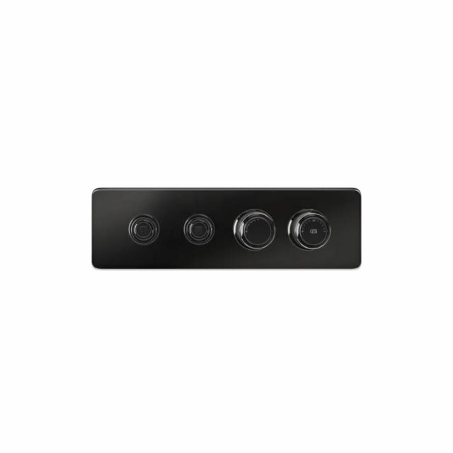 Gessi Hi-Fi Eclectic Linear Miscelatore Termostatico 65222+63011-Black Metal PVD