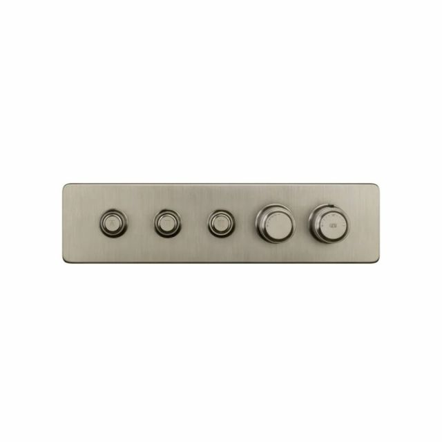 Gessi Hi-Fi Eclectic Linear Miscelatore Termostatico 65224+63013-Finox Brushed Nickel