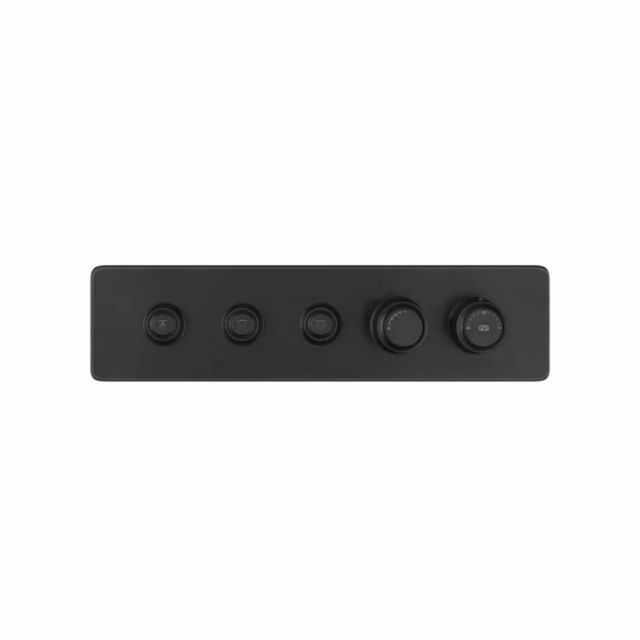 Gessi Hi-Fi Eclectic Linear Miscelatore Termostatico 65224+63013-Matte Black