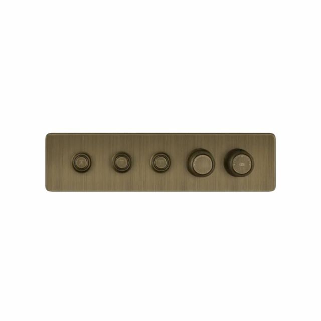 Gessi Hi-Fi Eclectic Linear Miscelatore Termostatico 65224+63013-Antique Brass