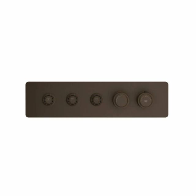 Gessi Hi-Fi Eclectic Linear Miscelatore Termostatico 65224+63013-Dark Bronze - Gessi