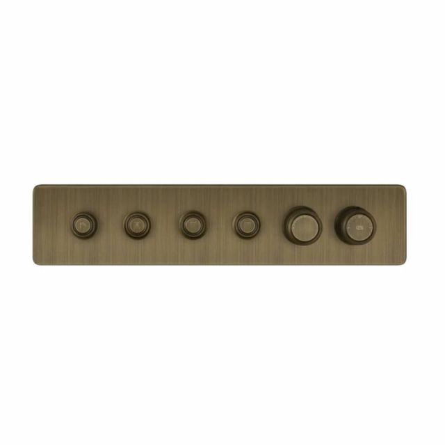 Gessi Hi-Fi Eclectic Linear Miscelatore Termostatico 65226+63015-Antique Brass
