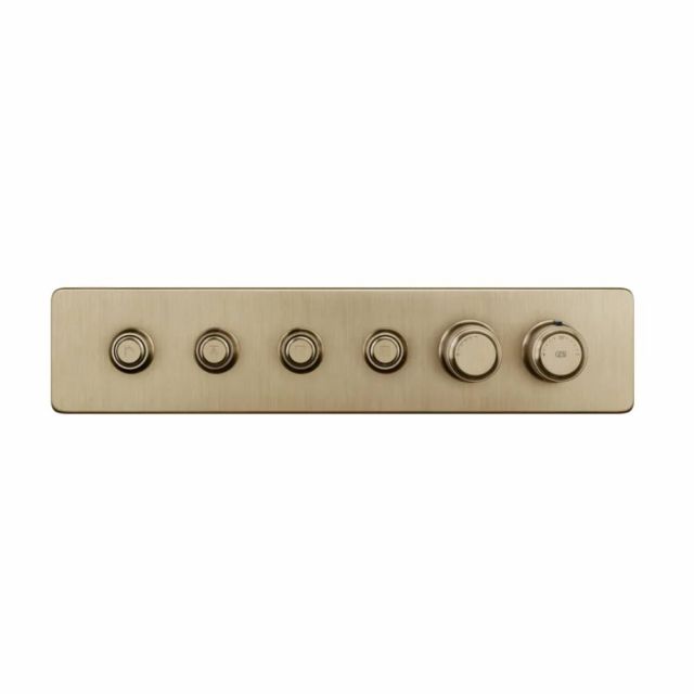 Gessi Hi-Fi Eclectic Linear Miscelatore Termostatico 65226+63015-Warm Bronze Brushed PVD