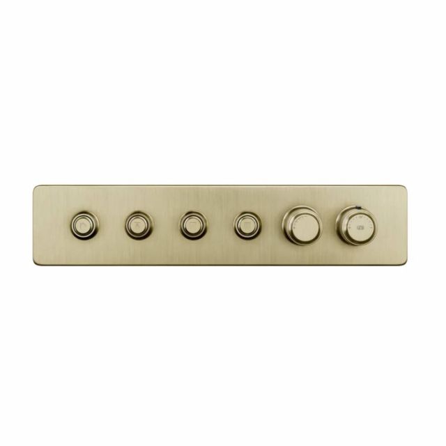 Gessi Hi-Fi Eclectic Linear Miscelatore Termostatico 65226+63015-Brass Brushed PVD