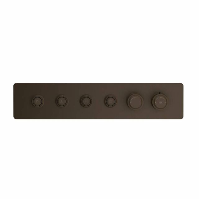 Gessi Hi-Fi Eclectic Linear Miscelatore Termostatico 65226+63015-Dark Bronze - Gessi