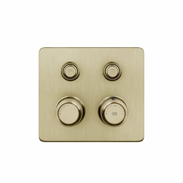 Gessi Hi-Fi Eclectic Compact Miscelatore Termostatico 65232+63001-Brass Brushed PVD